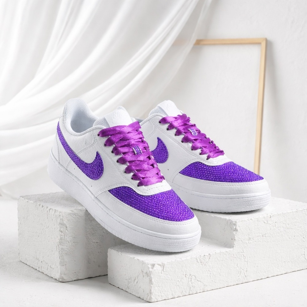 Custom Nike Air AF1 Rhinestone Shoe, Wedding , Prom, Dance, Quincenera - Picture 3 of 13